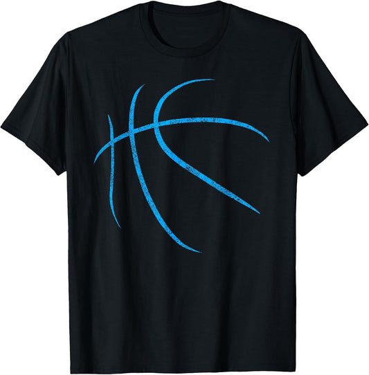 Blue basketball ball minimalist sports T-Shirt