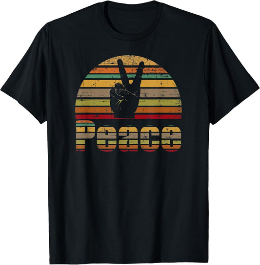 Peace T-Shirt Retro Love 60s 70s Hippie Gift T-Shirt