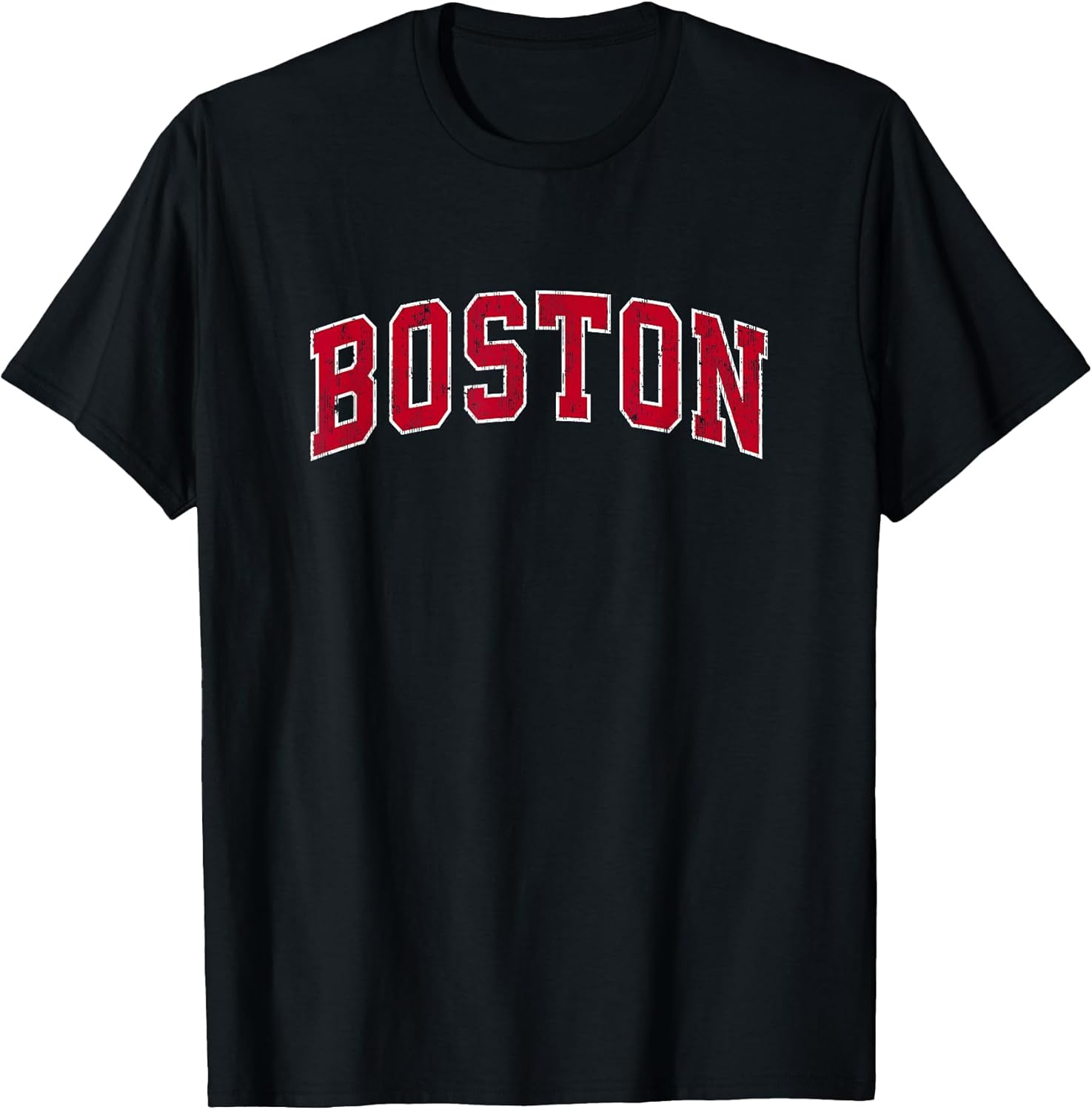 Boston Massachusetts MA Vintage Sports Design Red Design T-Shirt
