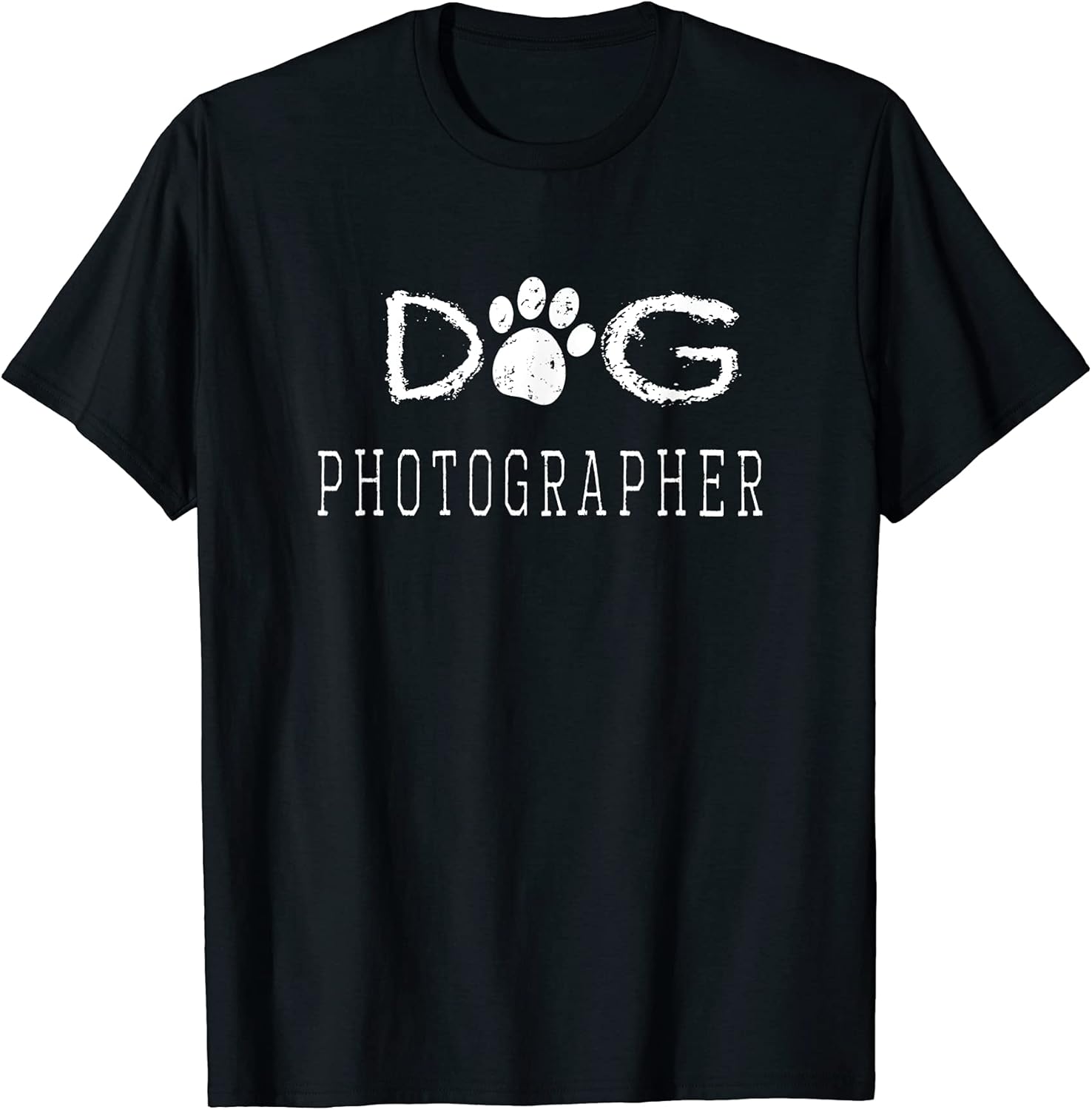 Dog Photographer Funny Dog Lover Distressed Men Women Kids T-Shirt