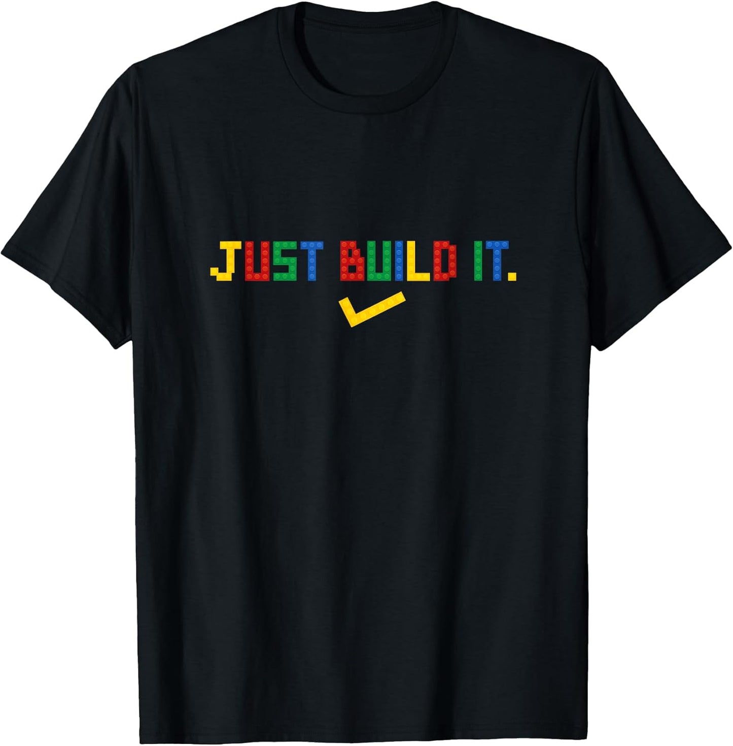 Just Build It Master Builder Building Block Boys Girls T-Shirt Small