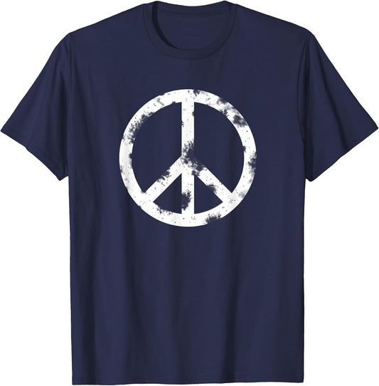 Distressed Hippie Peace Sign Cool Vintage Symbol Men Women T-Shirt