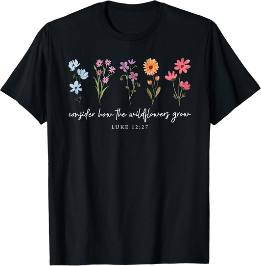 Consider How The Wildflowers Grow Christian Jesus.