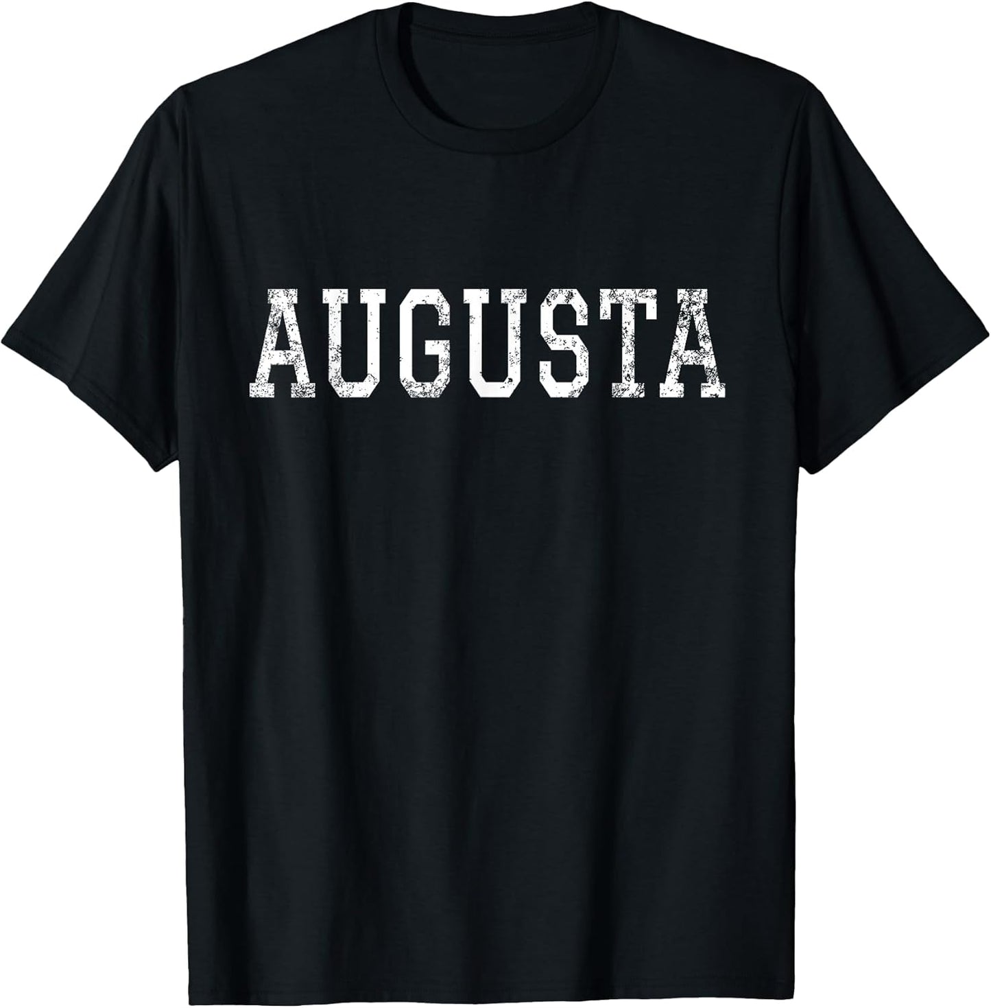 Augusta Vintage White Text Apparel T-Shirt