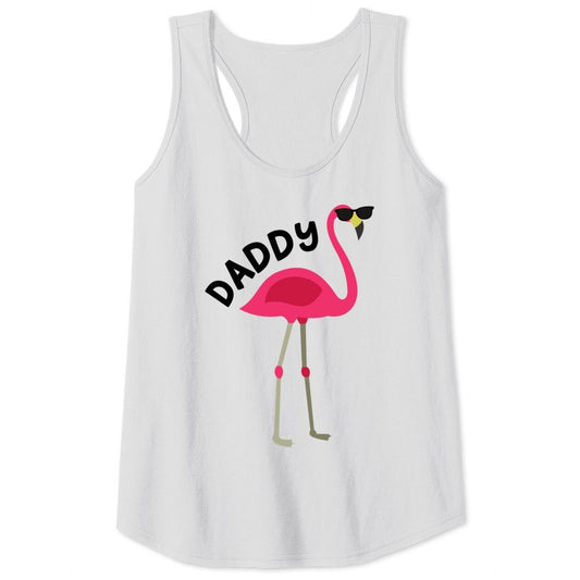 Mens Daddy Pink Flamingo Cute Matching Family Flamingo Tank Top