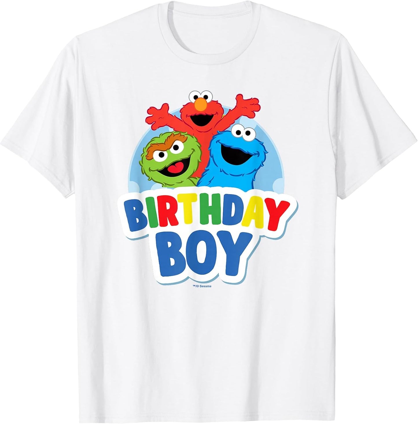 Elmo Oscar Cookie Monster Birthday Boy T-Shirt