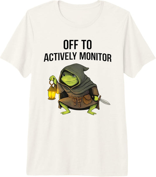 Off To Actively Monitor Frog Teacher Test Day Tee