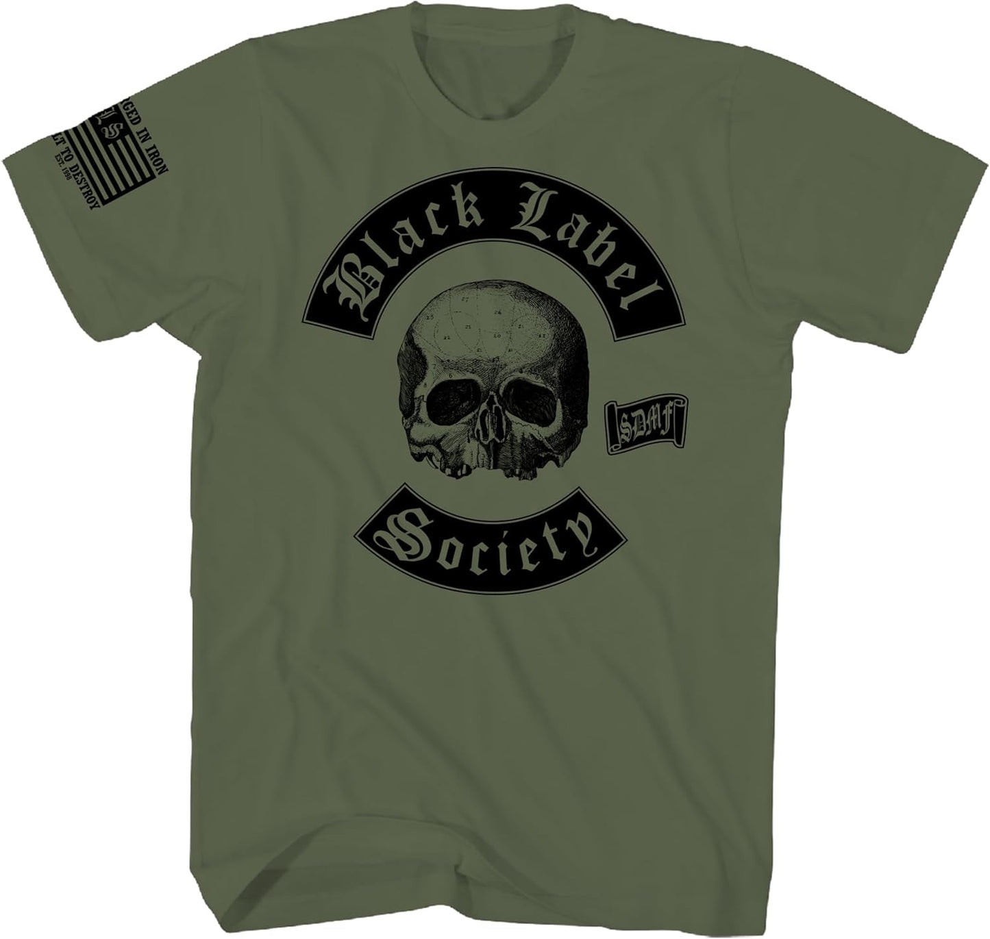 Black Label Society Band T Shirt Adult Front & Back Print Green American Heavy Metal Band Graphic Tees