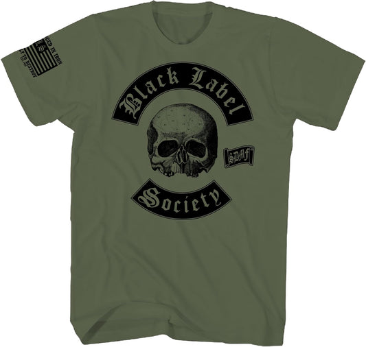 Black Label Society Band T Shirt Adult Front & Back Print Green American Heavy Metal Band Graphic Tees
