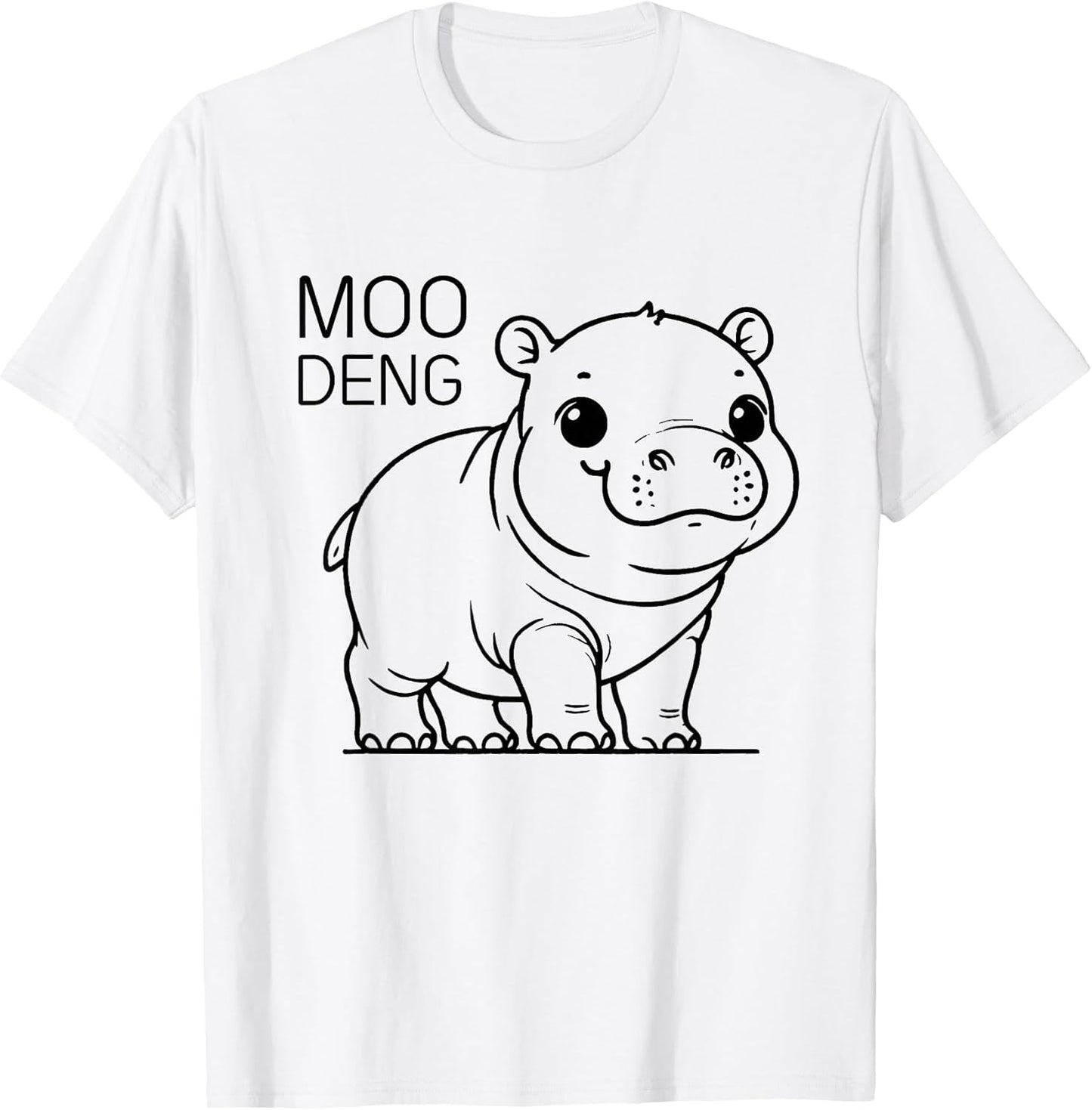 Moo-Deng Famous Baby Pygmy Hippo Minimalist