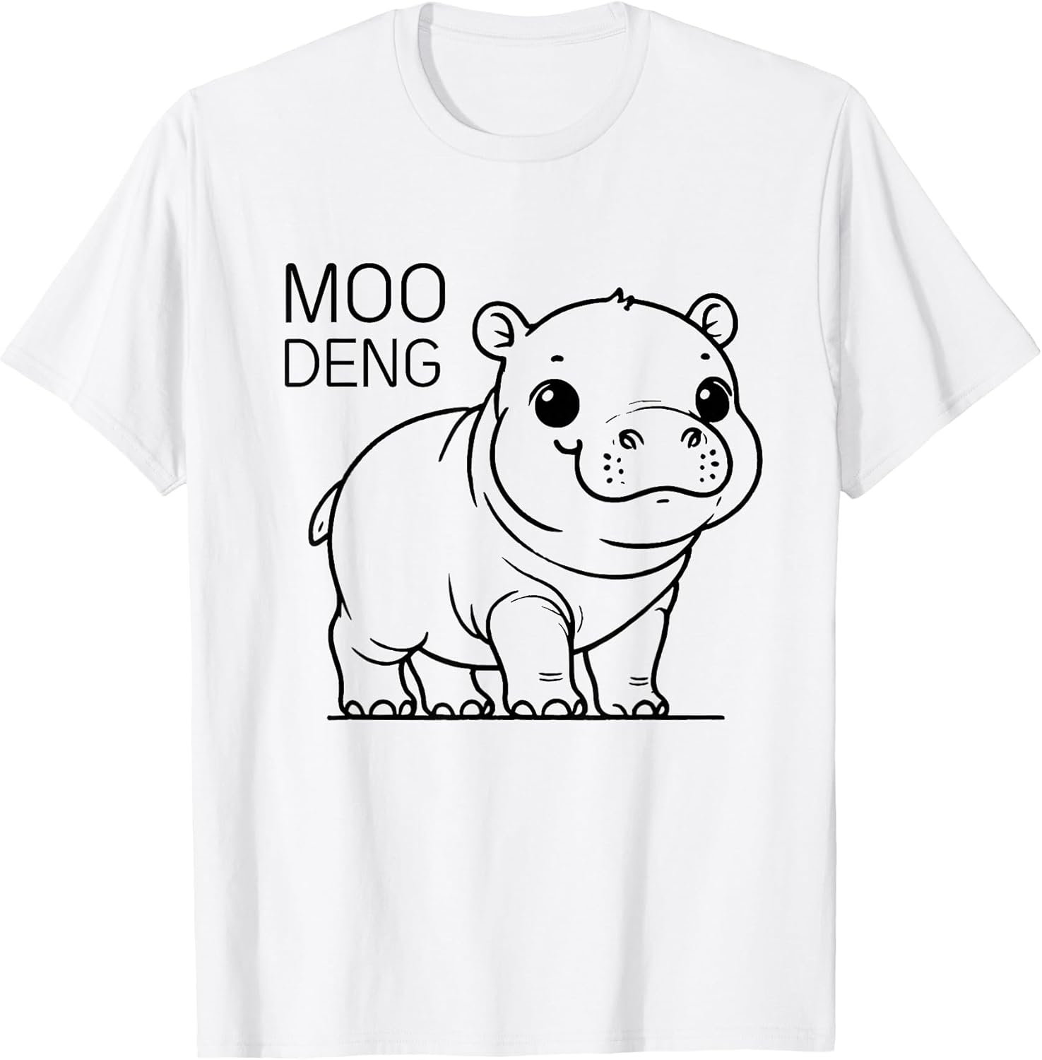 Moo-Deng Famous Baby Pygmy Hippo Minimalist