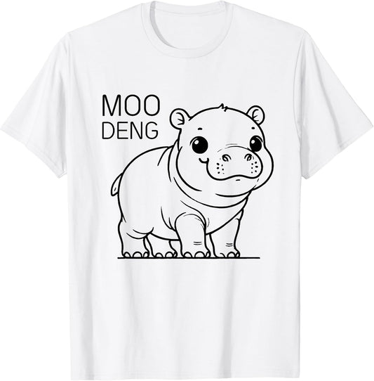 Moo-Deng Famous Baby Pygmy Hippo Minimalist