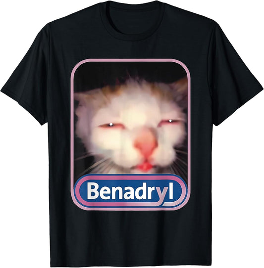 Funny Cat Meme Unhinged Hilarious Cat Lover T-Shirt