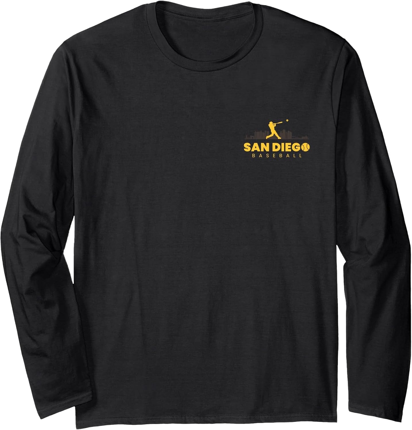 San Diego Baseball Vintage Minimalist Retro Baseball Lover Long Sleeve T-Shirt