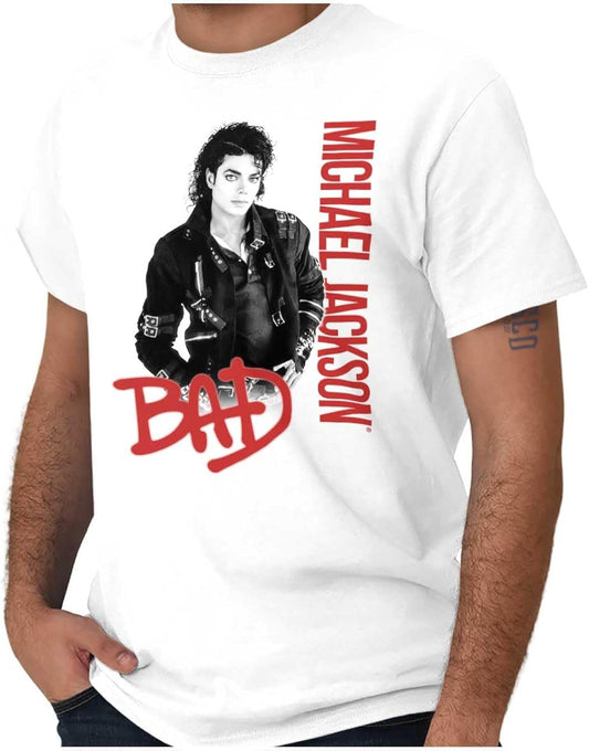 Michael Jackson Bad Music Album Cover Graphic T Shirt Men or Women