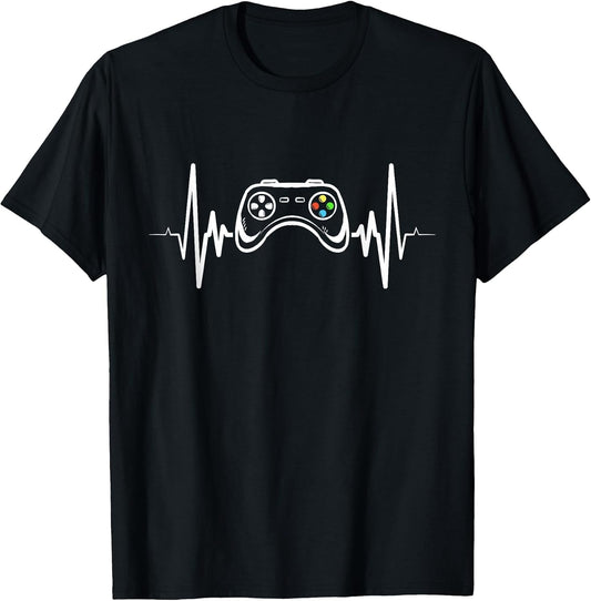 Heartbeat Gaming Console Gamepad Gamer T-Shirt