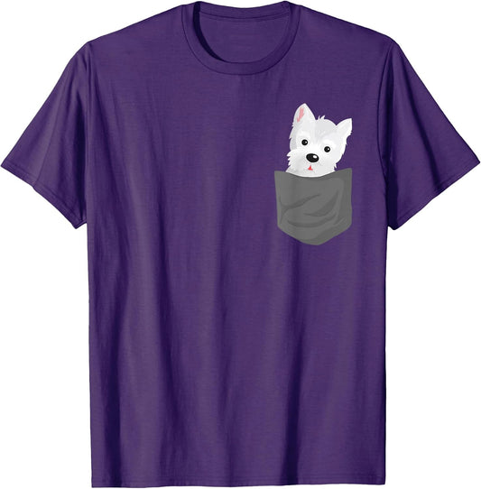 Dog In A Pocket Cute Westie Terrier Lover Puppy T-Shirt