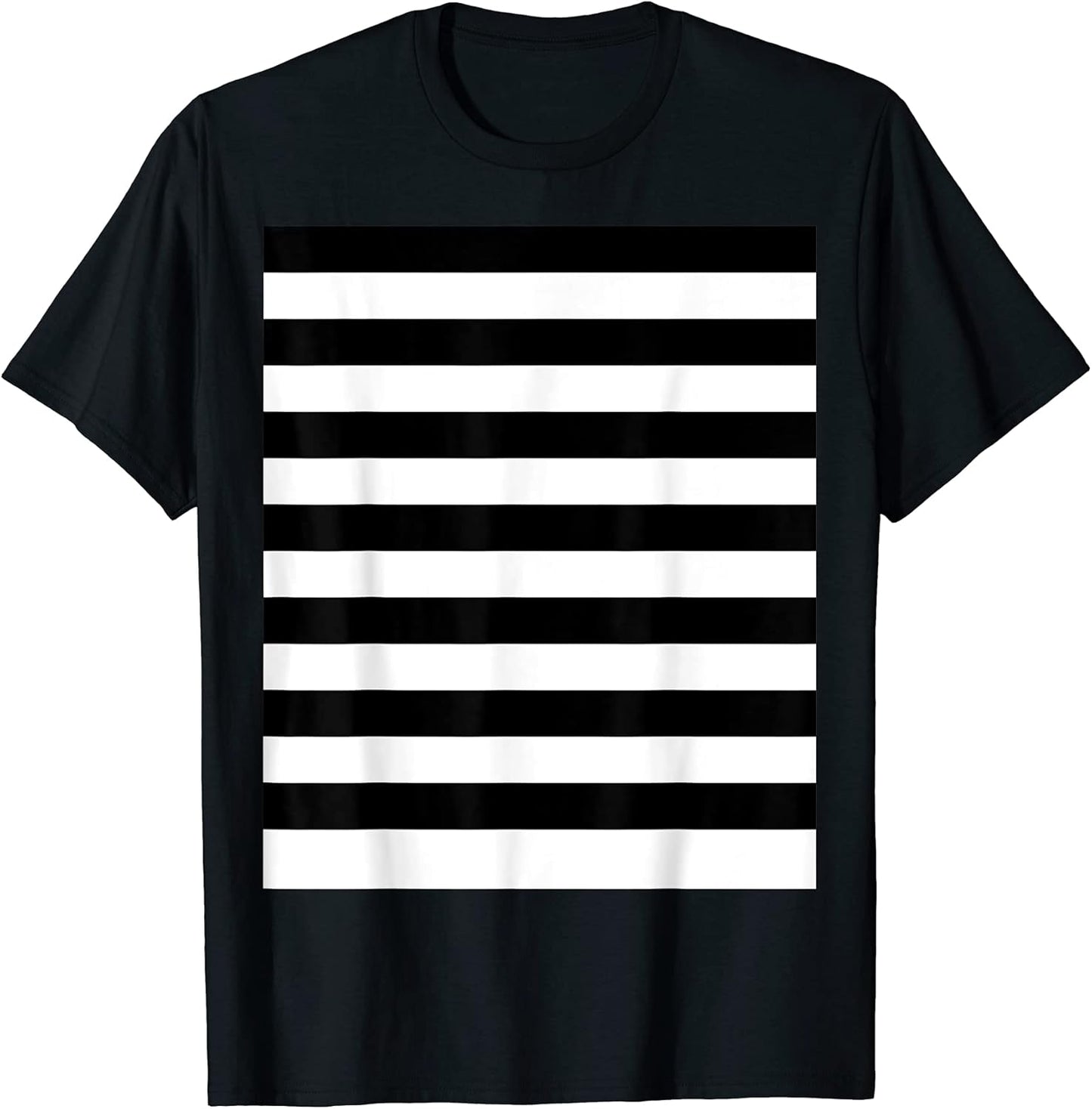 OP ART Design Black White Stripes Block Designer Space Age T-Shirt
