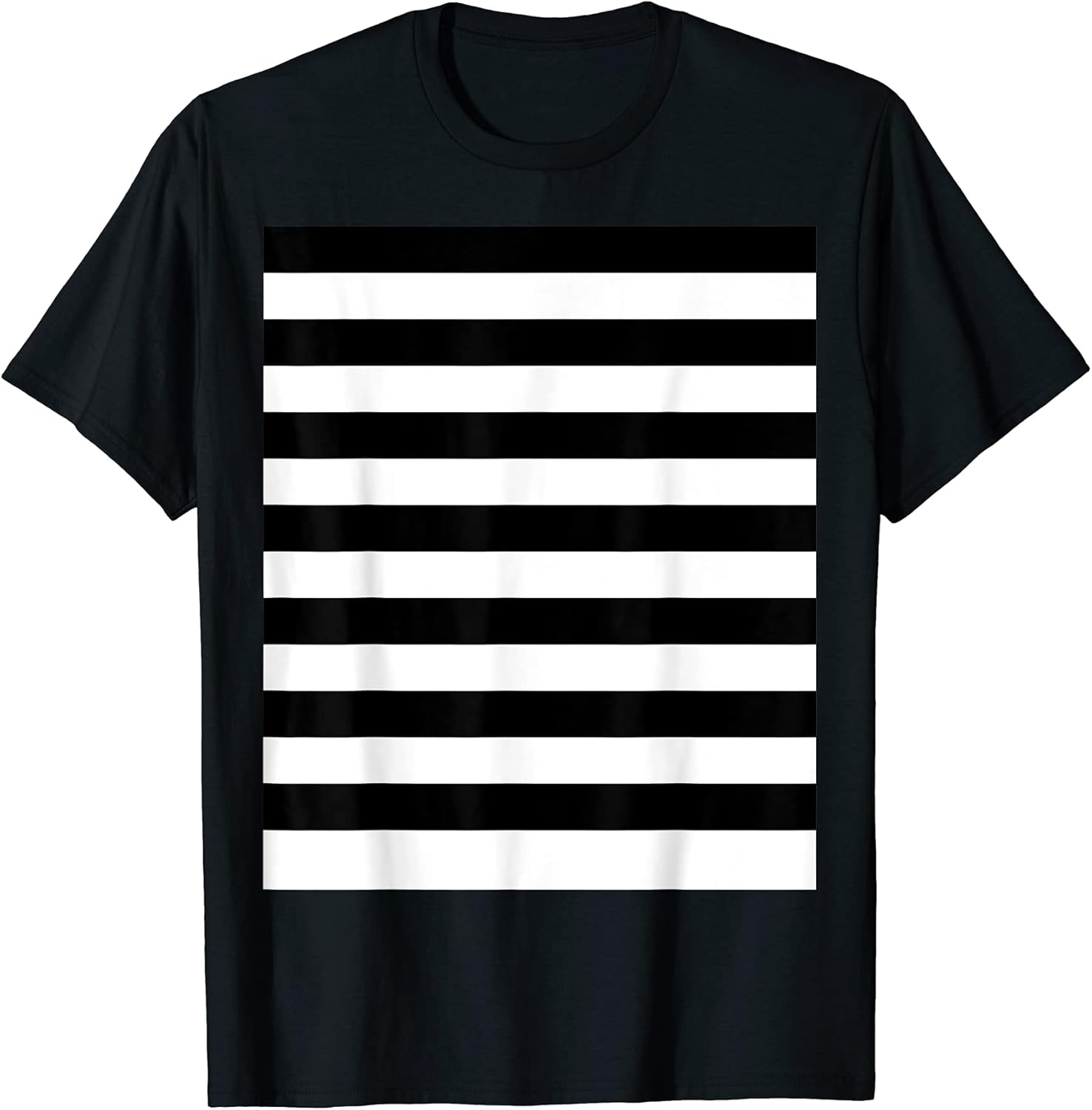 OP ART Design Black White Stripes Block Designer Space Age T-Shirt