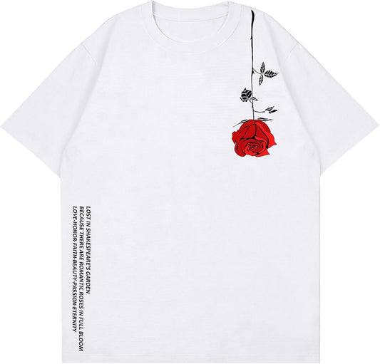 Mens Graphic Tees Oversized Creative Graffiti Short Sleeve Shirts Summer Casual Rapper Streetwear Y2k Tops Tshirt