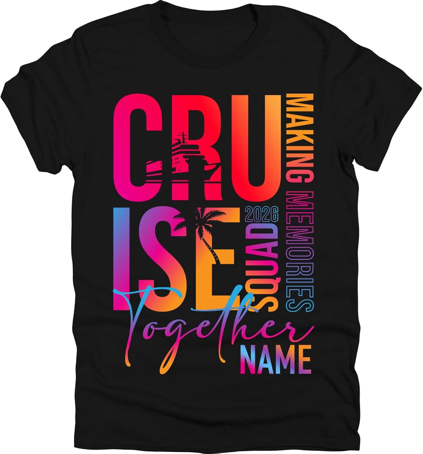 Custom Cruise Squad 2026 Shirts – Personalized Family Matching Cruise T-Shirts – Cruise Crew Vacation Tees with Names – Making Memories Together Outfit