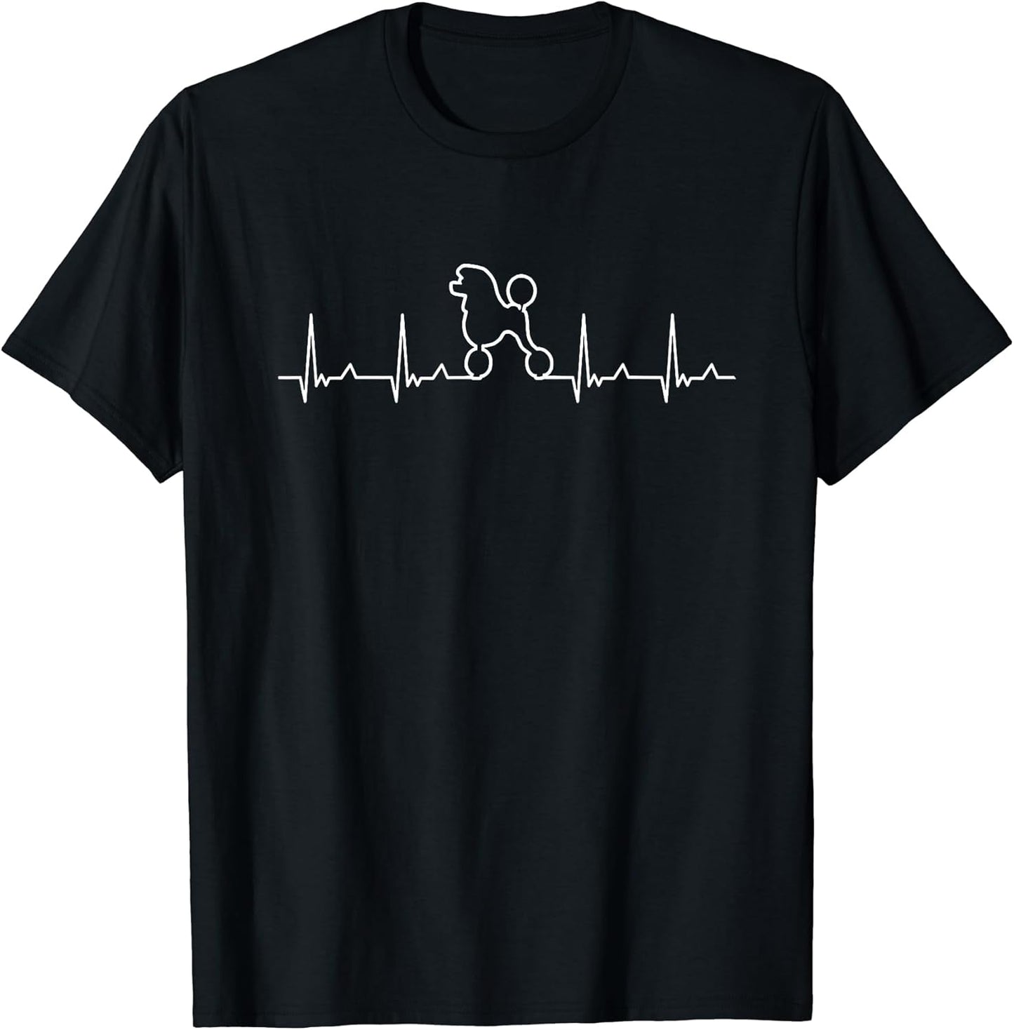 Poodle Heartbeat Line Dog Lover Men Women Kids T-Shirt