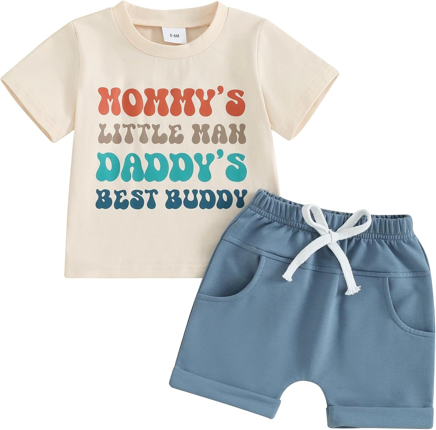 Toddler Baby Boy Summer Outfit Funny Letter T-Shirts Top Shorts Set Infant Boy Summer Clothes 6 12 18 Months 2T 3T