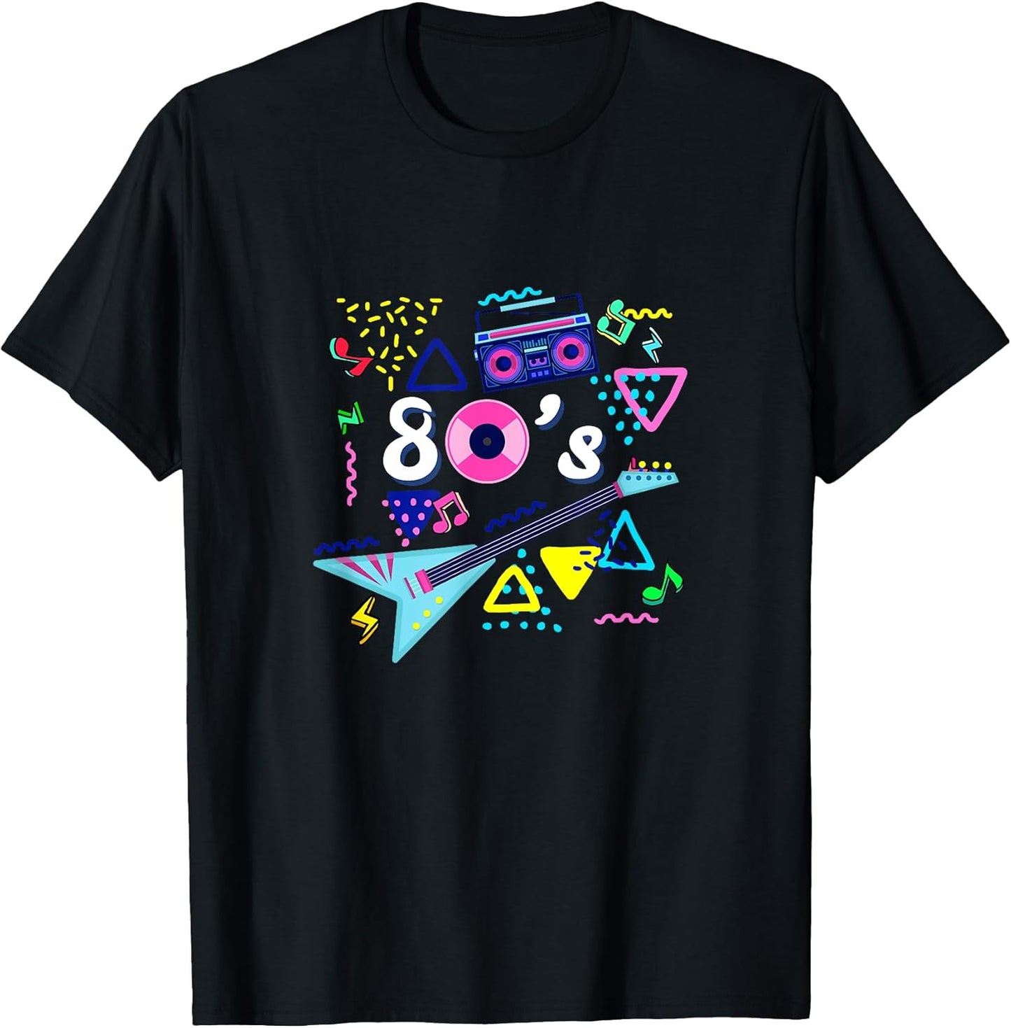 Cool 80s Eighties Rock Band Music Gift Retro Costume Party T-Shirt