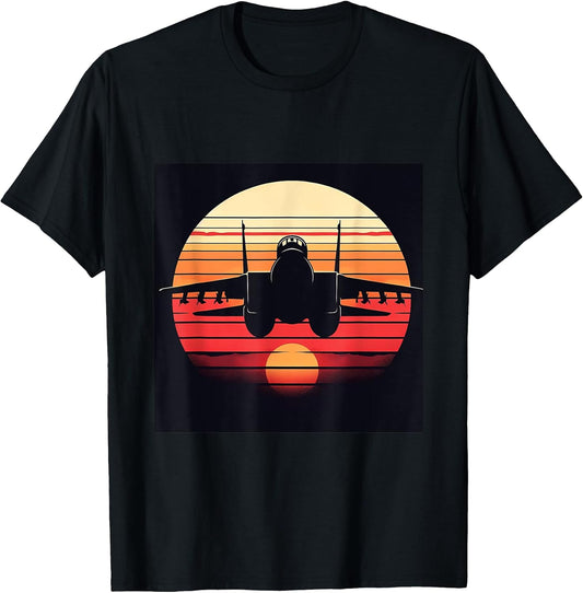 F-14 Tomcat Fighter Jet Silhouette Sunset Military