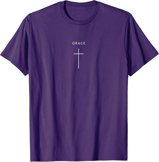 Grace Cross - Minimalist Christian Religious Jesus T-Shirt