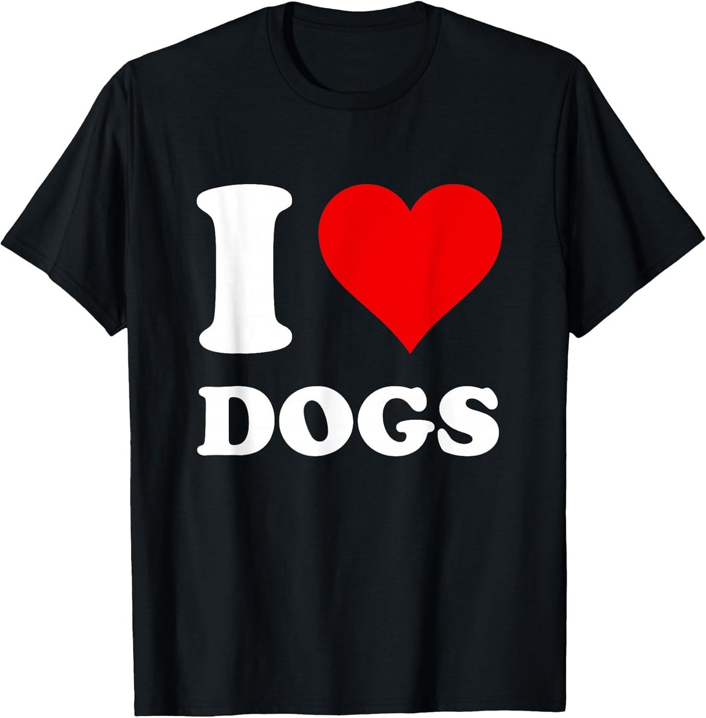 Red Heart I Love Dogs T-Shirt