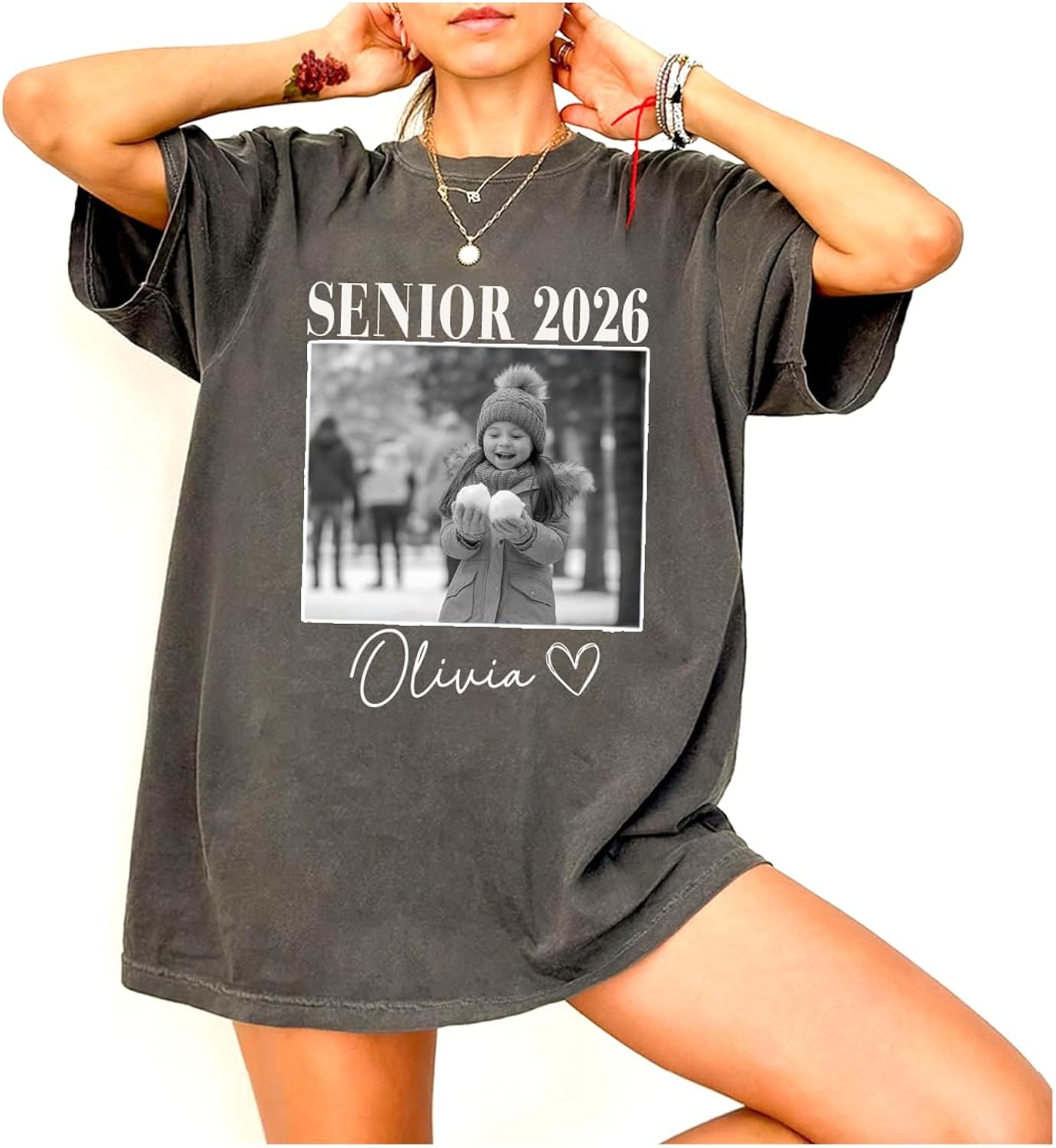 Personalized Senior 2026 T-Shirt, Custom Photo Shirt for Graduation, Customizable Name & Image, Senior Keepsake Gift