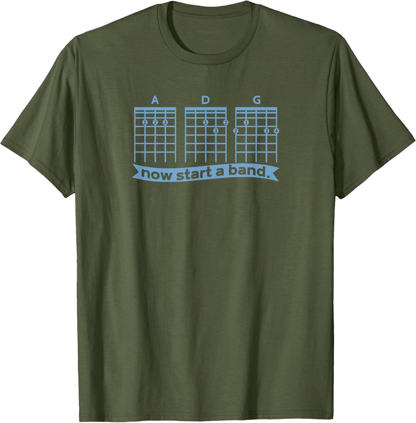 Guitar now start a Band and roll Rocker Piano Drummer Note T-Shirt