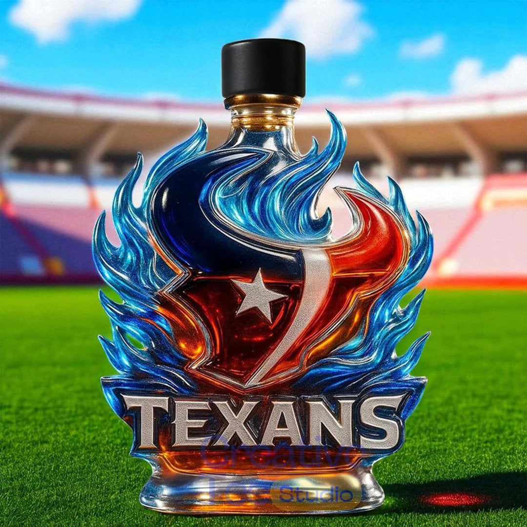 Houston Texans Fire of the Lone Star Limited Edition Whiskey Bottle