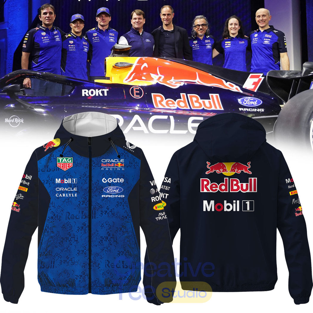 Oracle Red Bull Racing New 2026 Windbreaker Outdoor Jacket