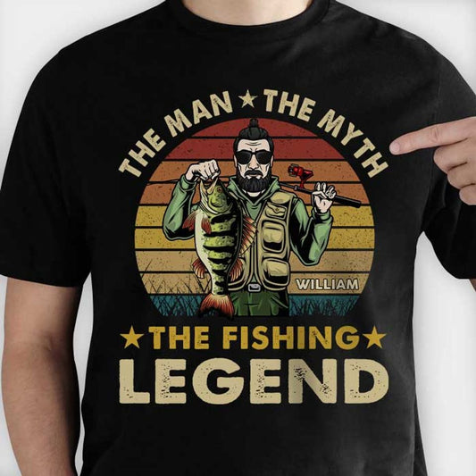 The Fishing Legend - Gift For Dad - Personalized Unisex T-Shirt