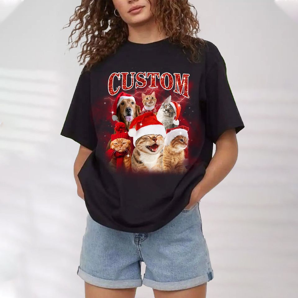 Custom Your Bootleg Personalized Photo text Vintage Rap Tee