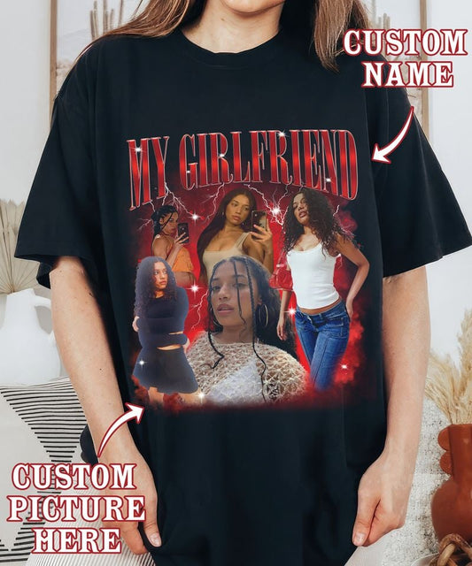 90s Vintage Custom Photo Tshirt, Bootleg Rap Custom Tee