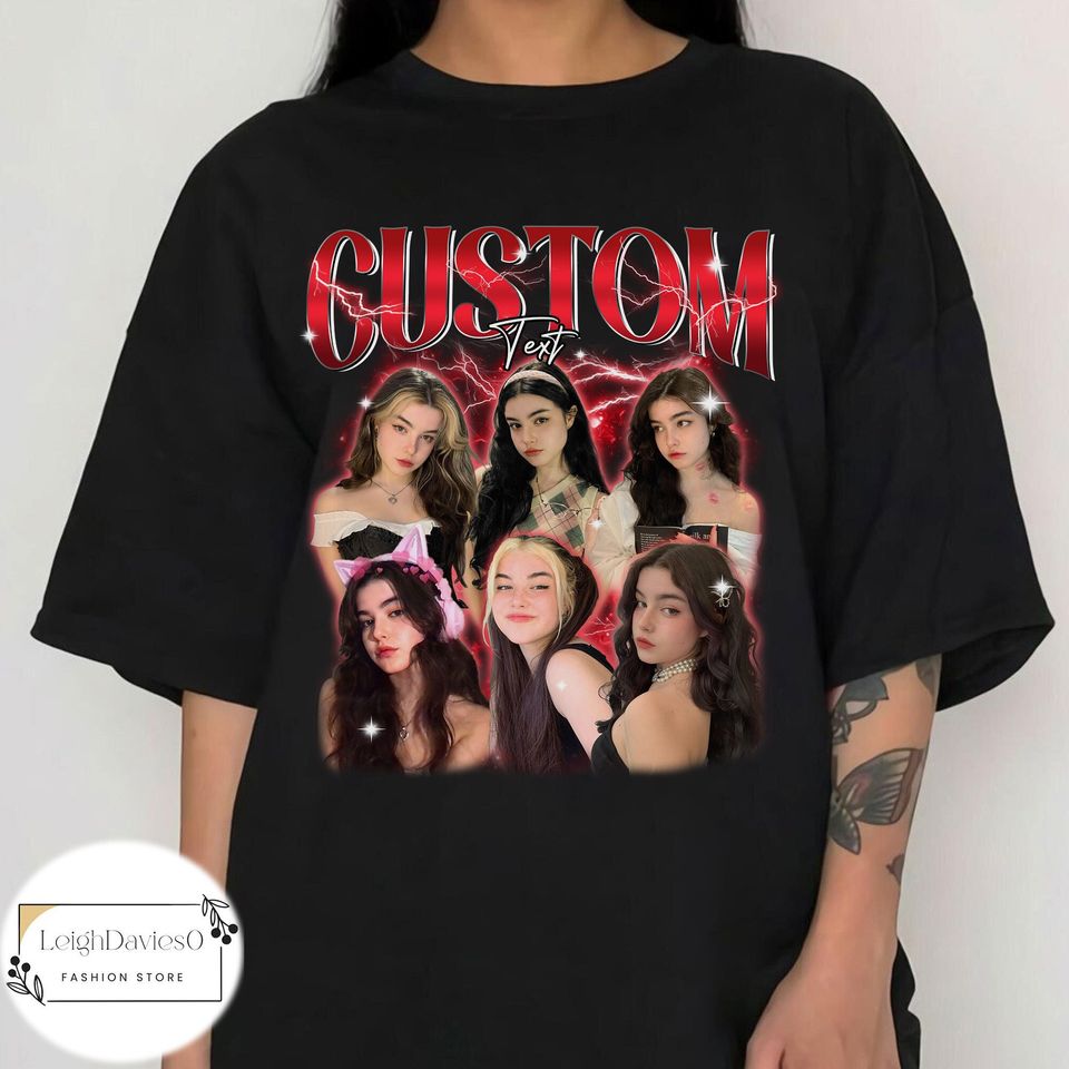 Custom Bootleg T-Shirt, Shirt With Girlfriend Face, Custom Photo Vintage T Shirts