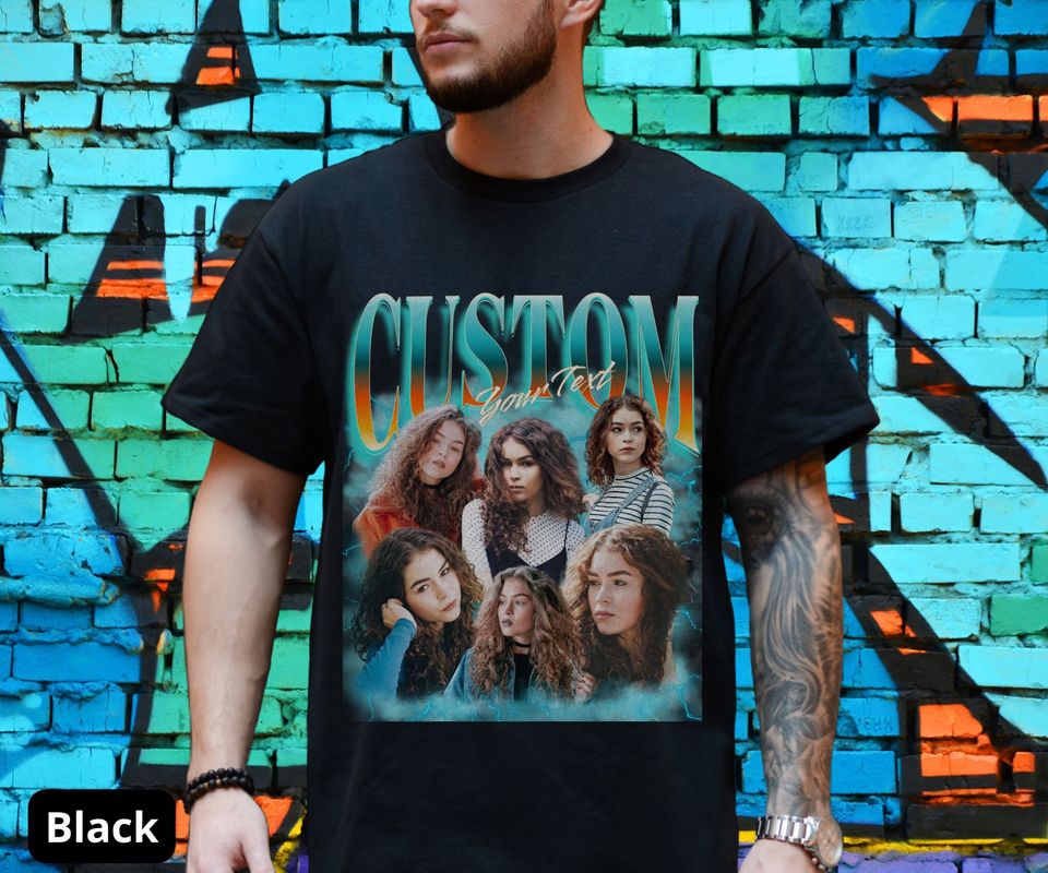 Custom Bootleg Rap Tee, Vintage Graphic 90s Tshirt, Shirt With Girlfriend Face