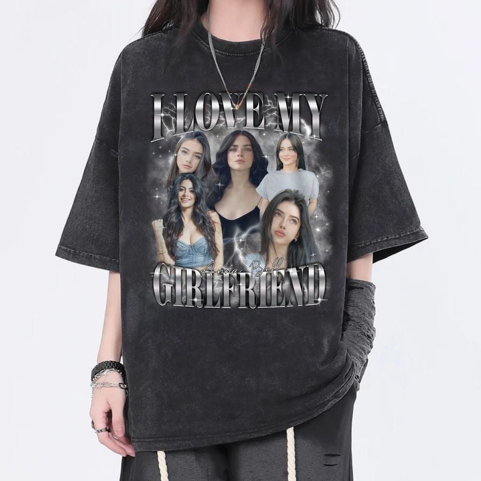 Custom I Love My Girlfriend  Color Shirt, Customize Photo Bootleg Idea Tee
