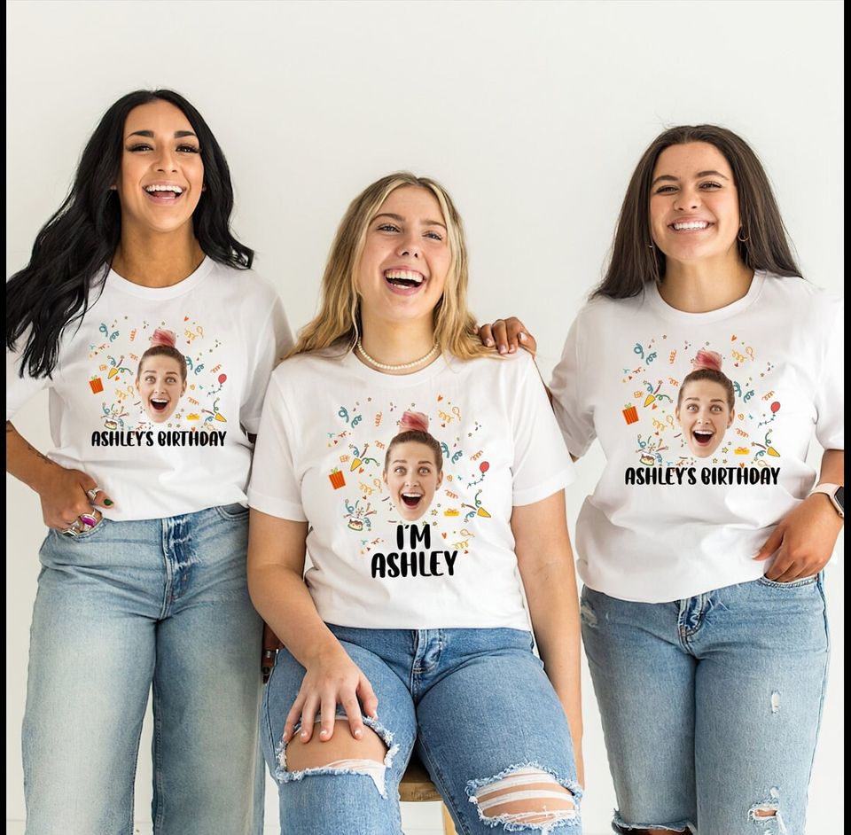 Personalized Birthday With Photo Shirt, Custom Name Birthday