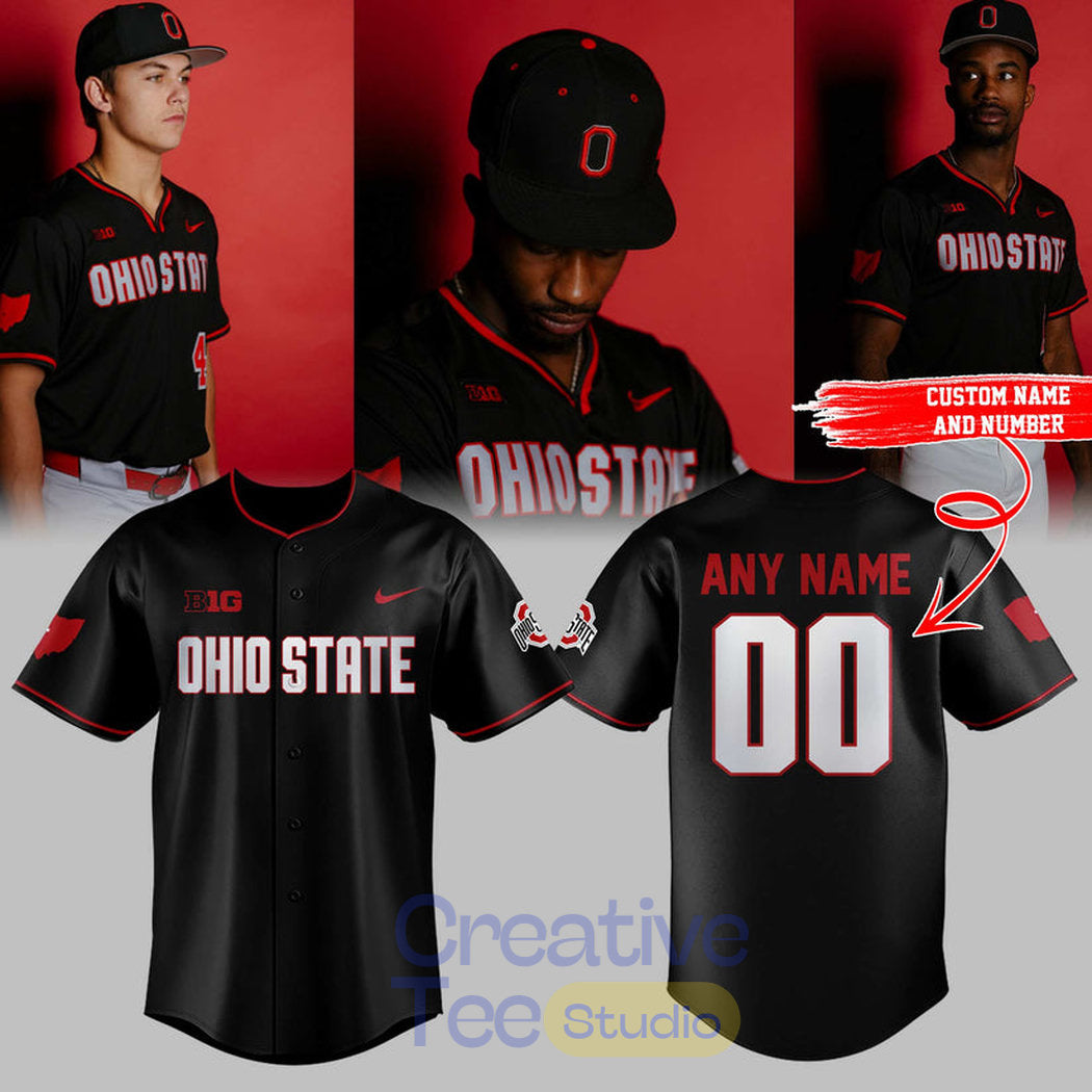 Ohio State Buckeyes Throwback Custom Baseball Jersey