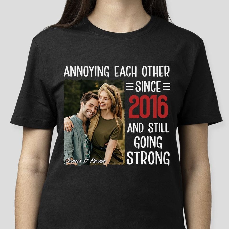 Custom Photo Annoying Each Other Valentine Shirt