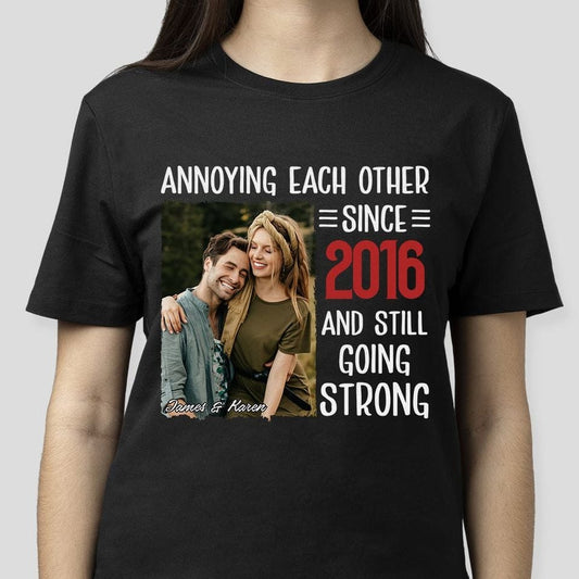 Custom Photo Annoying Each Other Valentine Shirt