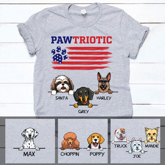 Pawtriotic, Personalized T-Shirt, Gifts for Dog Lovers