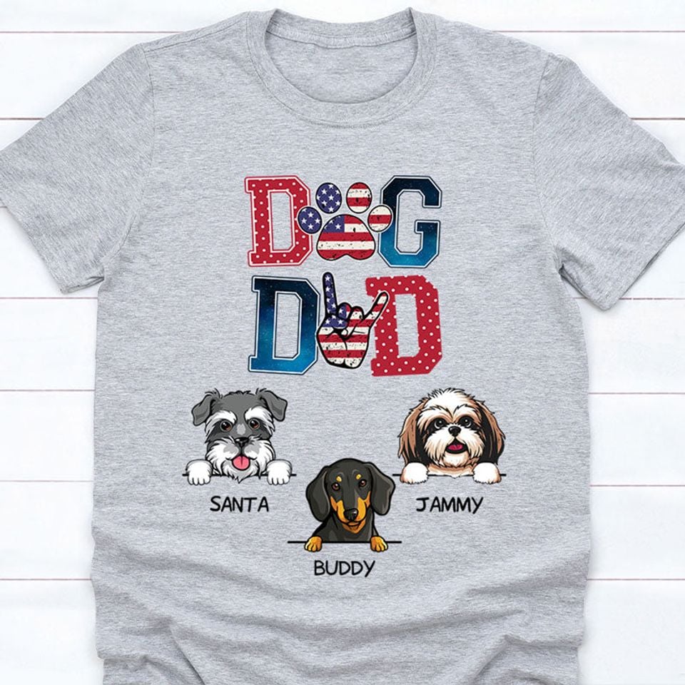 Dog Dad, Personalized T-Shirt, Gifts for Dog Lovers, Father's Day gift