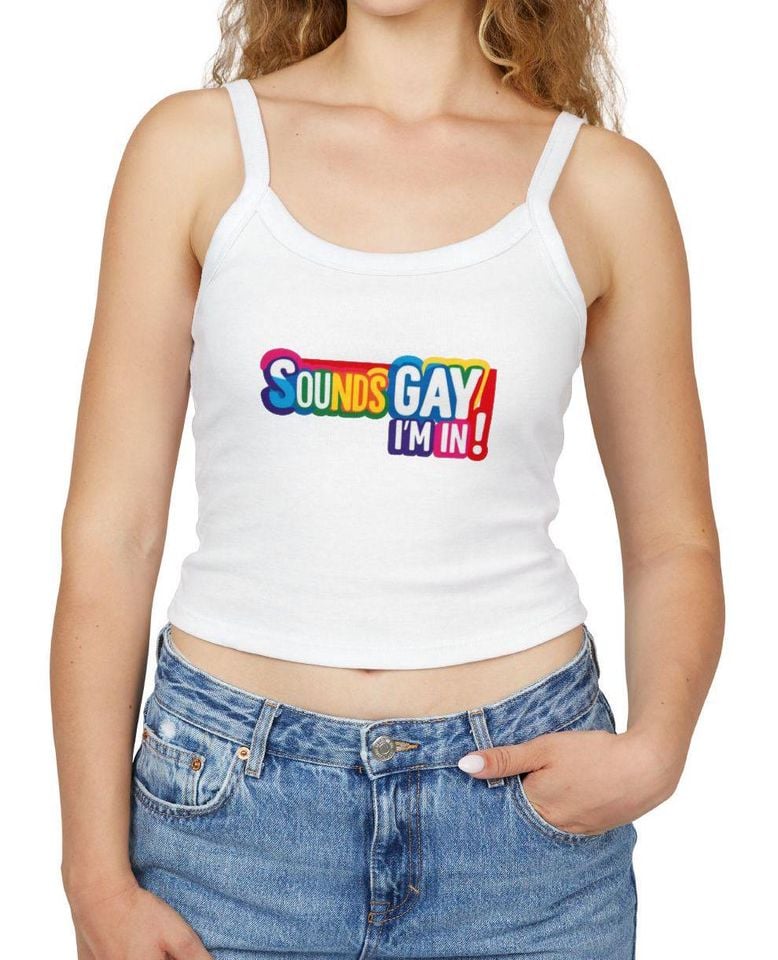 Pride Spaghetti Strap Tank Top LGBTQ+ Pride Apparel Summer Top Cute Casual Wear