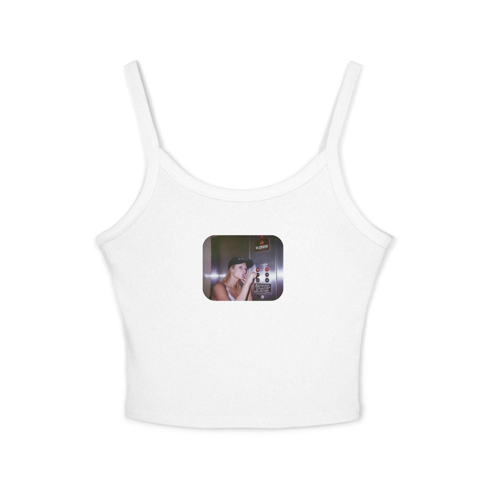Paris Hilton Smoking Weed y2k Vintage-Inspired Women's Spaghetti Strap Tank Top