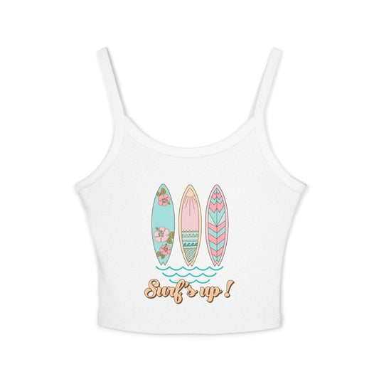 Surf's Up! Women's Spaghetti Strap Tank Top - Summer Beach Style